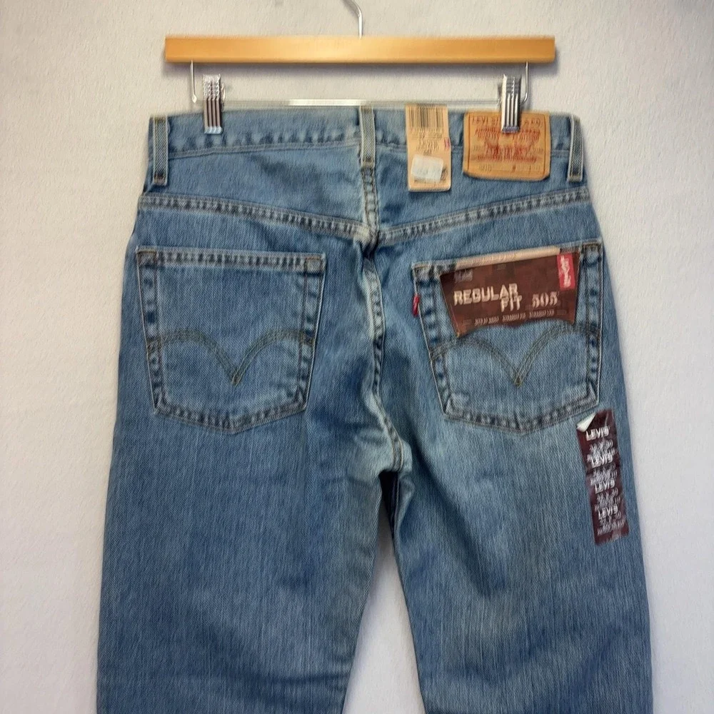 NWT Vintage Y2K Levis 505 Jeans Mens 32x30 Medium Wash Regular Fit Straight 2007